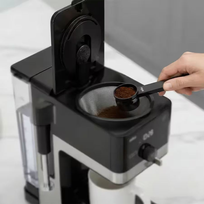 Cafetière filtre 1 tasses, programmable, acier inoxydable, OptiBrew Pro, Braun