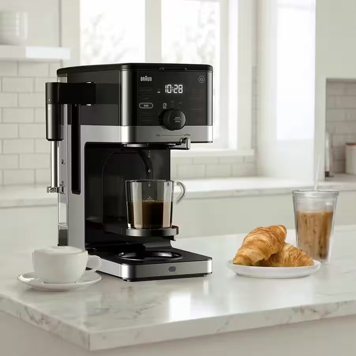 Cafetière filtre 1 tasses, programmable, acier inoxydable, OptiBrew Pro, Braun