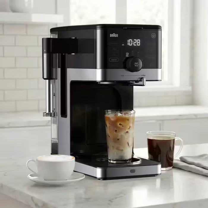 Cafetière filtre 1 tasses, programmable, acier inoxydable, OptiBrew Pro, Braun