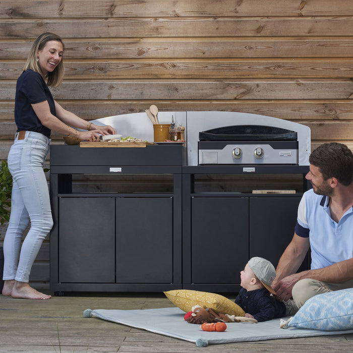 Meuble avec tablette, noir, Le Marquier