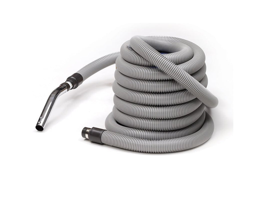 Boyau 30 pi à barrure, poignée droite, gris