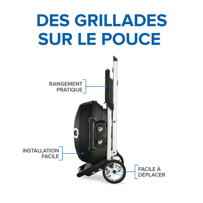 BBQ portatif, noir, Napoléon TravelQ Pro 285X (avec socle ciseaux)