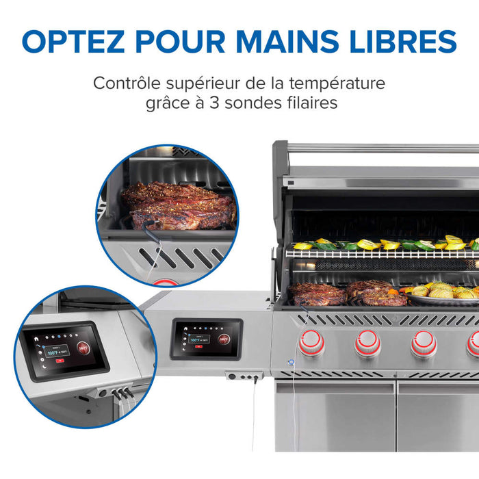 BBQ Prestige PRO 500, connecté, acier inoxydable, Napoléon
