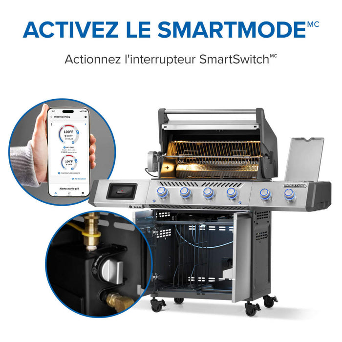 BBQ Prestige PRO 500, connecté, acier inoxydable, Napoléon