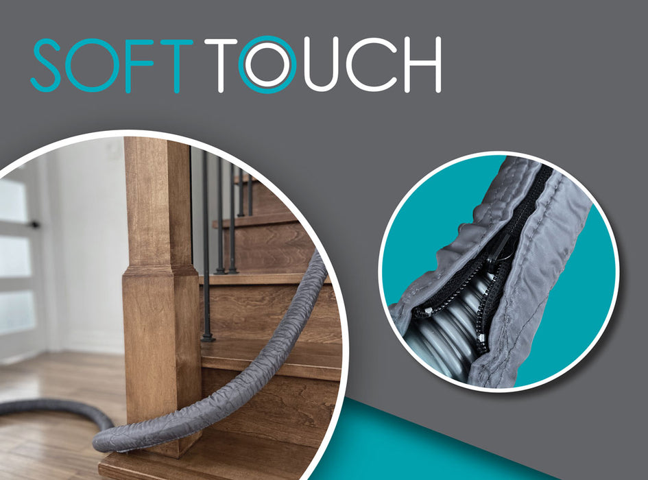 Couvre boyau, 40 pi. à fermeture éclair, gris, Softtouch