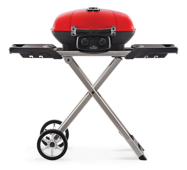 BBQ portatif, rouge, avec pattes ciseau, Napoléon TravelQ 285X
