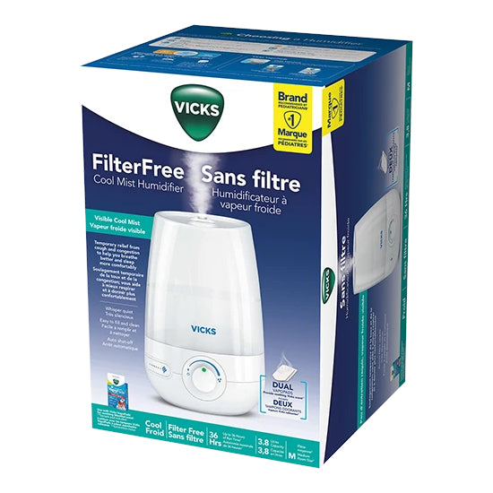 Humidificateur ultrasonique à vapeur froide, blanc, Vicks