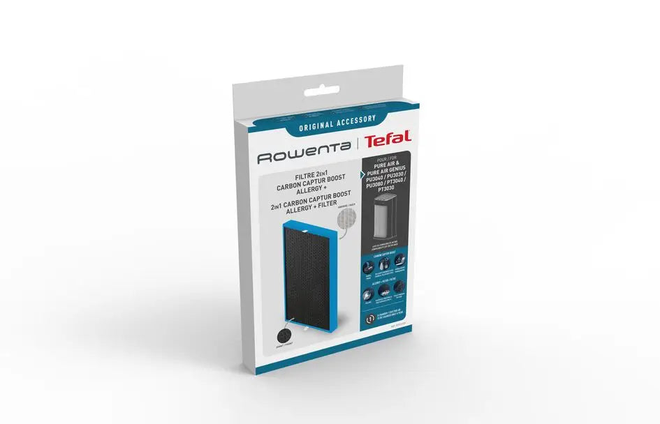 Filtre 2 en 1, Carbon Capture Boost Allergy+, Rowenta