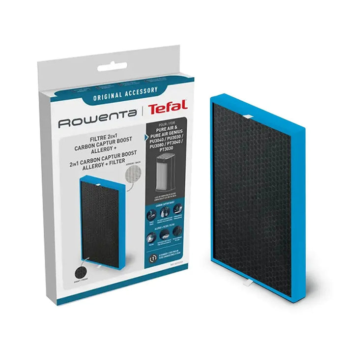 Filtre 2 en 1, Carbon Capture Boost Allergy+, Rowenta