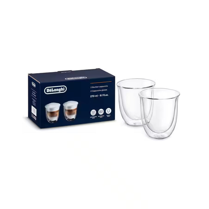 Ensemble de 2 tasses à cappuccino, double paroi, DeLonghi