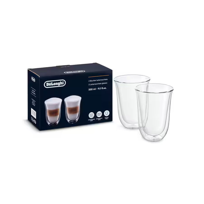 Ensemble de 2 tasses à macchiato, double paroi, DeLonghi