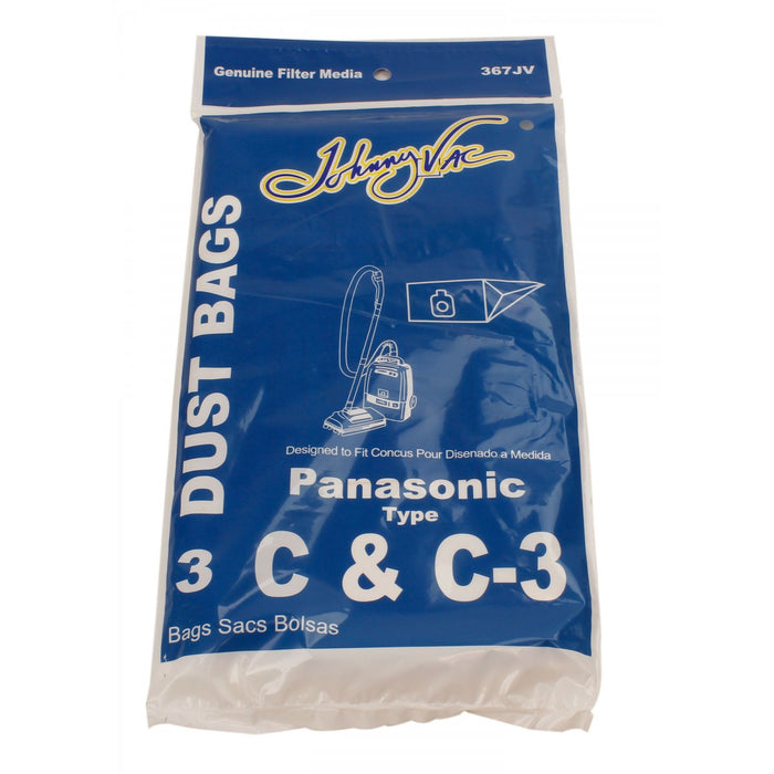 Sacs en papier pour aspirateur Panasonic type C et C-3 (paquet de 3)