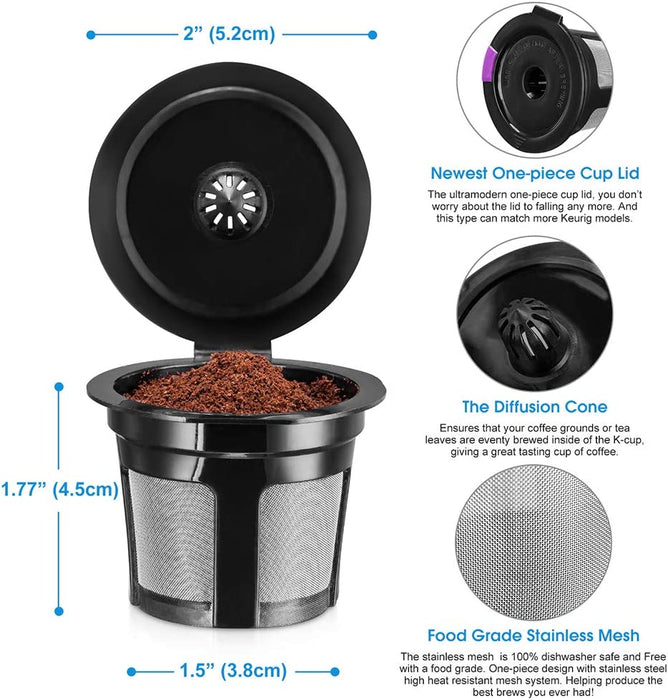 Filtre en maille d'acier inoxydable pour machines à café Keurig 1.0 ou 2.0