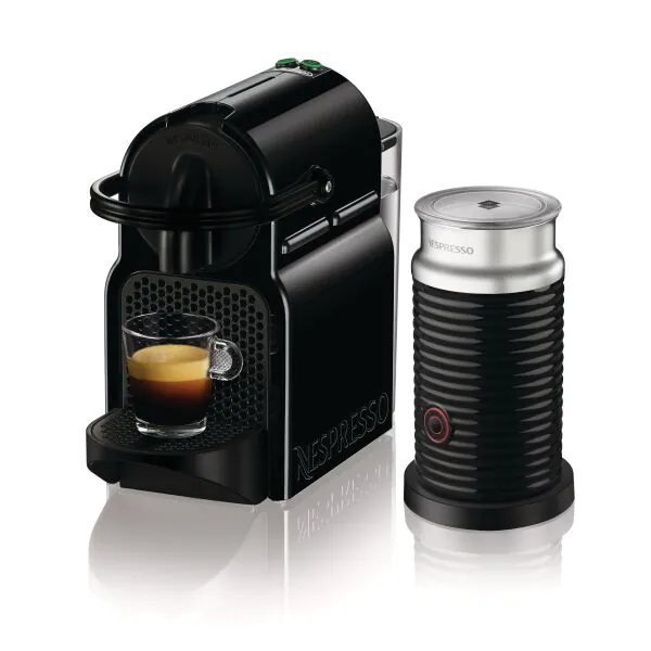 Machine à café Nespresso Inissia avec mousseur à lait, noir, Delonghi