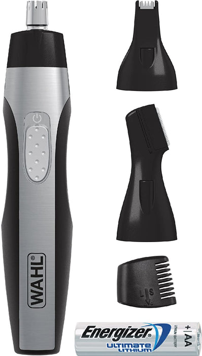 Tondeuse de finition, lumineuse, à batterie pour nez / oreilles / sourcils, Wahl