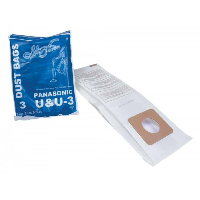 Sacs en papier pour aspirateur Panasonic type U, U-3 et U-6 (paquet de 3)