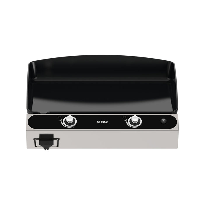 Plancha 2 feux Bergerac, fonte émaillée, acier inoxydable, ENO