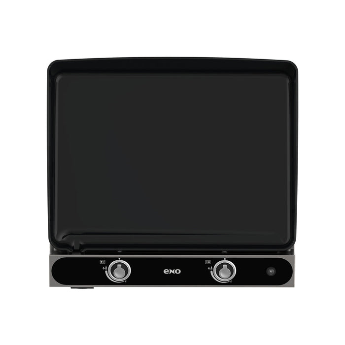 Plancha 2 feux Bergerac, fonte émaillée, acier inoxydable, ENO