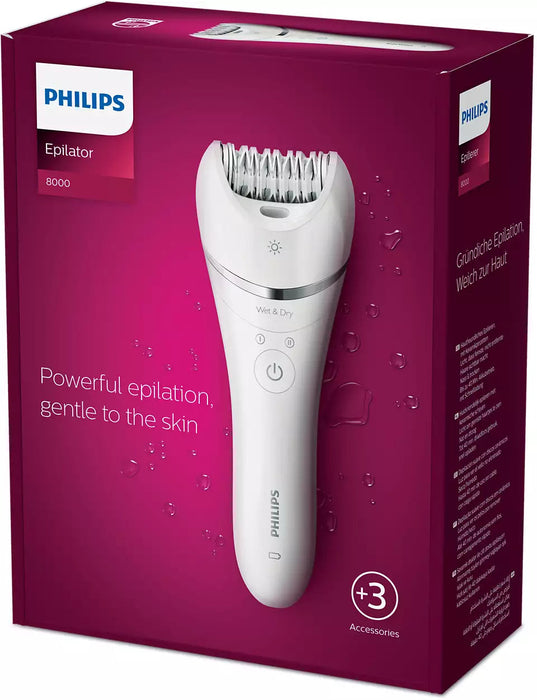 Épilateur pour peau sèche et humide, Series 8000, Philips BRE700/04