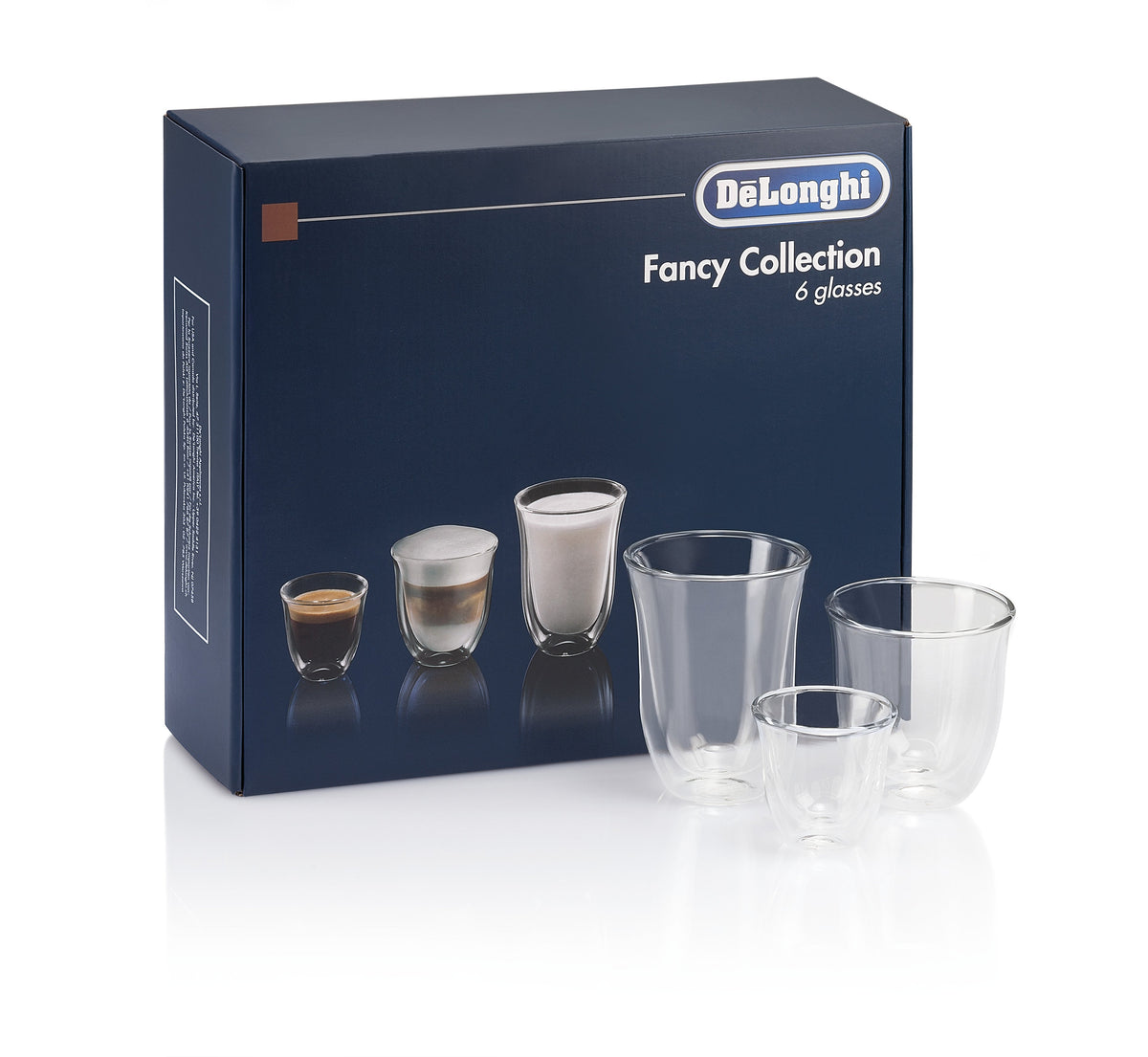 6 Tasses à Expresso Italiennes En Verre - 80 Ml, Parois épaisses - Idéales Pour Doppio, Ristretto, Lungo - Lave-vaisselle, Fabriquées En Italie