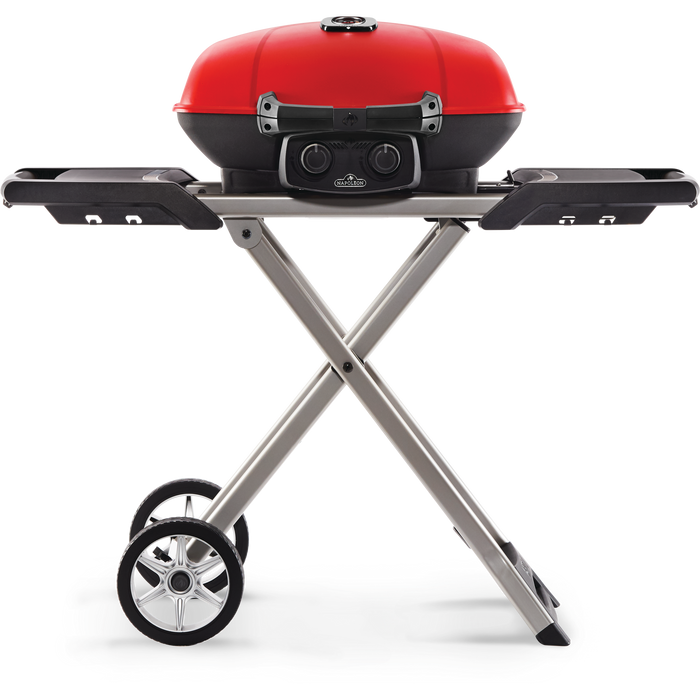 BBQ portatif, rouge, avec pattes ciseau, Napoléon TravelQ 285X