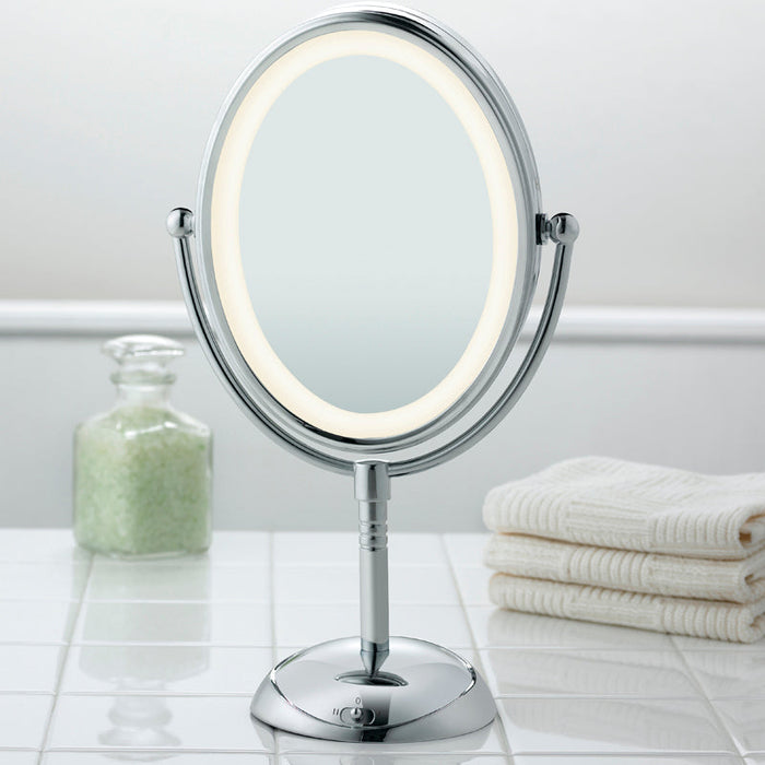 Miroir lumineux ovale, 1x à 7x, chrome, Conair